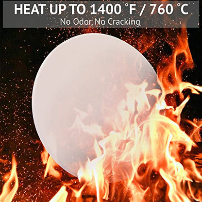 Waykea 9” Round Small Pizza Stone for Toaster Oven | Cordierite Grilling Stone Bread Baking Stone for Grill, Oven | Bake Homemade Golden Crispy Crust Pizza