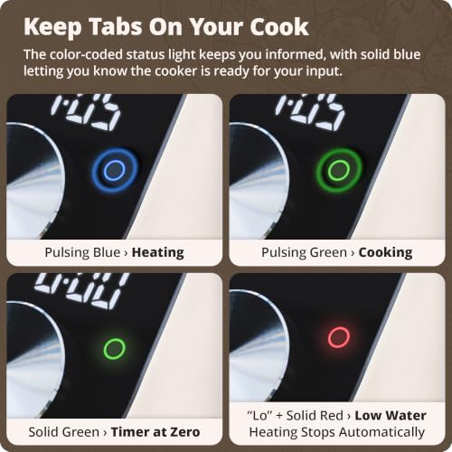 Greater Goods Sous Vide Cooker, 1100W, No App or WiFi Needed (Birch White)