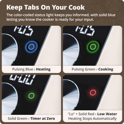 Greater Goods Sous Vide Cooker, 1100W, No App or WiFi Needed (Birch White)