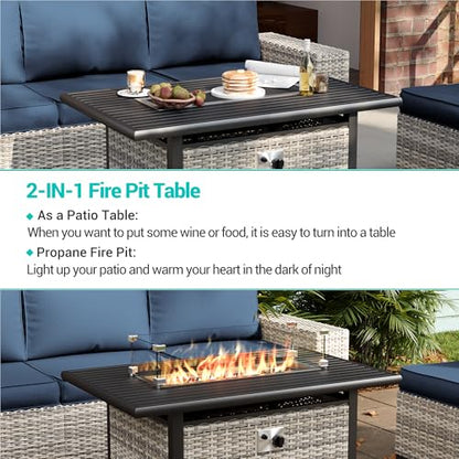 Outdoor Patio Furniture Set PE Wicker Rattan Outdoor Sectional Sofa
