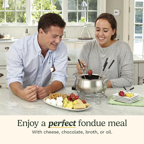 Cuisinart Electric Fondue Set, Nonstick Interior, 3-Quart Pot & 8 Forks