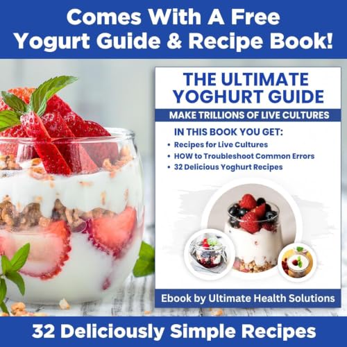 Ultimate Probiotic Yogurt Maker with TruTemp™ Adjustable Temperature & Time Control, Make Trillions of Live Probiotics for Gut Health, ULTIMATE LIFETIME WARRANTY, Wellness Gifts for Men & Women