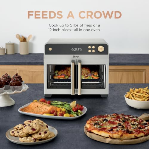 Ninja French Door Premier Air Fry Oven, Amazon Exclusive Bone & Champagne