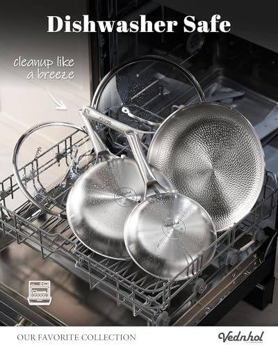 Titanium Pans for Cooking, 13 Inch Pure Titanium Hammered Pro frying pan with Lid, Non-Toxic Skillet for Cooking, PFAS/PFOA/PTFE Free Cookware, Dishwasher&Oven Safe, Kitchen Induction Compatible