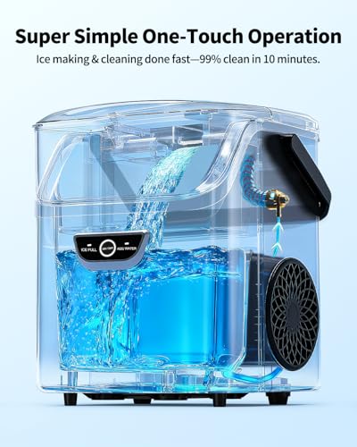 SenCre Nugget Ice Maker with Handle 40lbs/Day Countertop Ice Maker Soft Ice