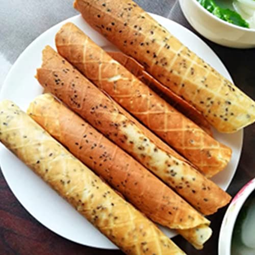 Dicunoy Waffle Cone Maker, Nonstick Ice Cream Cone Maker, 6.7" Egg Roll Crepe Pan, Camp Pancake Crispy Cone Omelet Mold for Waffle Cups, Choco Tacos, Fuel Gas Stoves Only