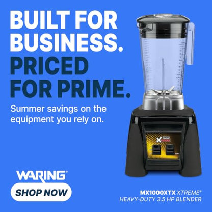 Waring Commercial MX1000XTX 3.5 HP Blender with Paddle Switches, Pulse Feature and a 64 oz. BPA Free Copolyester Container, 120V, 5-15 Phase Plug, Black