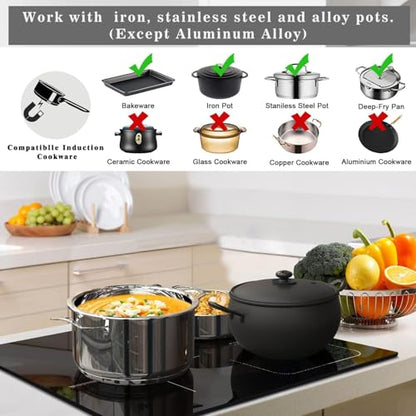 Karinear 24 Inch Induction Cooktop 3 Burners, Built-in Induction Stovetop