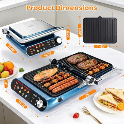 Taylor Swoden 7-in-1 Panini Press Sandwich Maker, Electric Indoor Grill