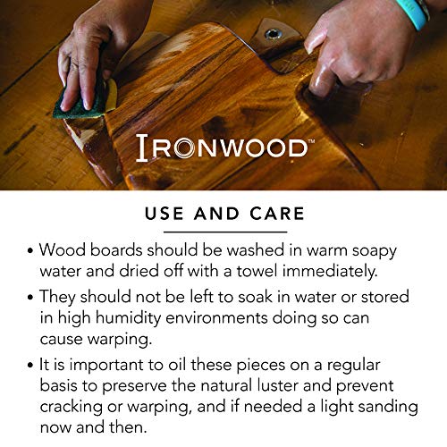 Ironwood Gourmet Square Cutting Board, Acacia Wood 0.5 x 9 x 9 inches