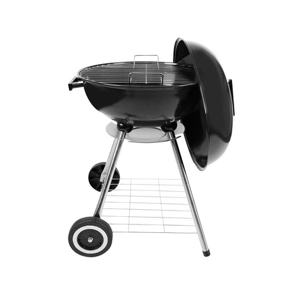 paxlloonge 18 Inch Charcoal Grill, BBQ Kettle Grill with Enamel Lid & Ash Catcher, Portable Charcoal Grill for Outdoor Grill Camping and Small Patio Backyard, Includes Wheels for Easy Mobility