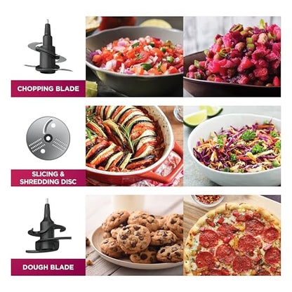 Ninja Food Processor, Professional Plus, 1000 Peak Watts, 4 Functions for Chopping, Slicing, Purees & Dough with 9-Cup Processor Bowl, 3 Blades, Food Chute & Pusher, Grey, BN601
