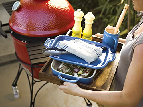 Le Creuset Stoneware Rectangular Dish with Platter Lid, 3 qt., Cerise