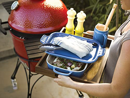 Le Creuset Stoneware Rectangular Dish with Platter Lid, 3 qt., Cerise