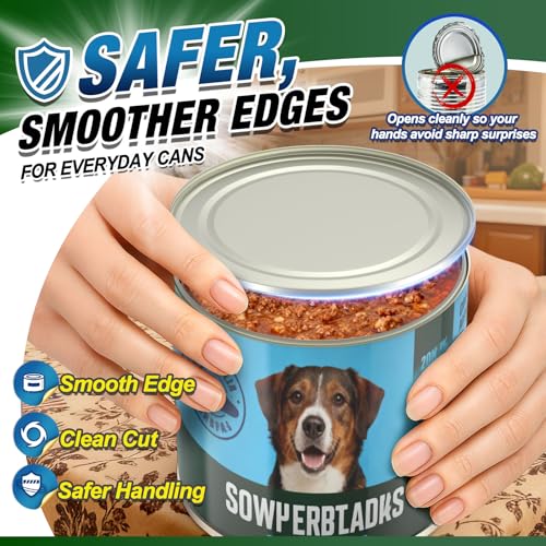 Electric Can Opener, One Press Start/Stop, Automatic Can Opener with Smooth Edge, Hands Free, Battery Powered, Electric Can Openers for kitchen, Can Openers for Seniors with Arthritis, black