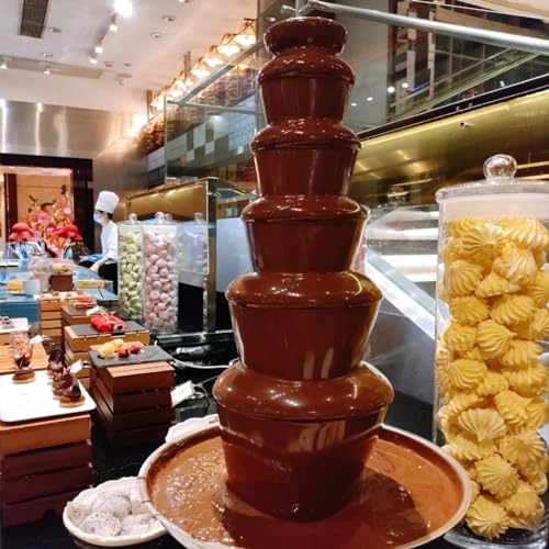 PreAsion Chocolate Fountain 110V Electric 7-Tiers Larger Digital Chocolate Fountain Melting Machine Heating Fondue Fountain,8kg of chocolate