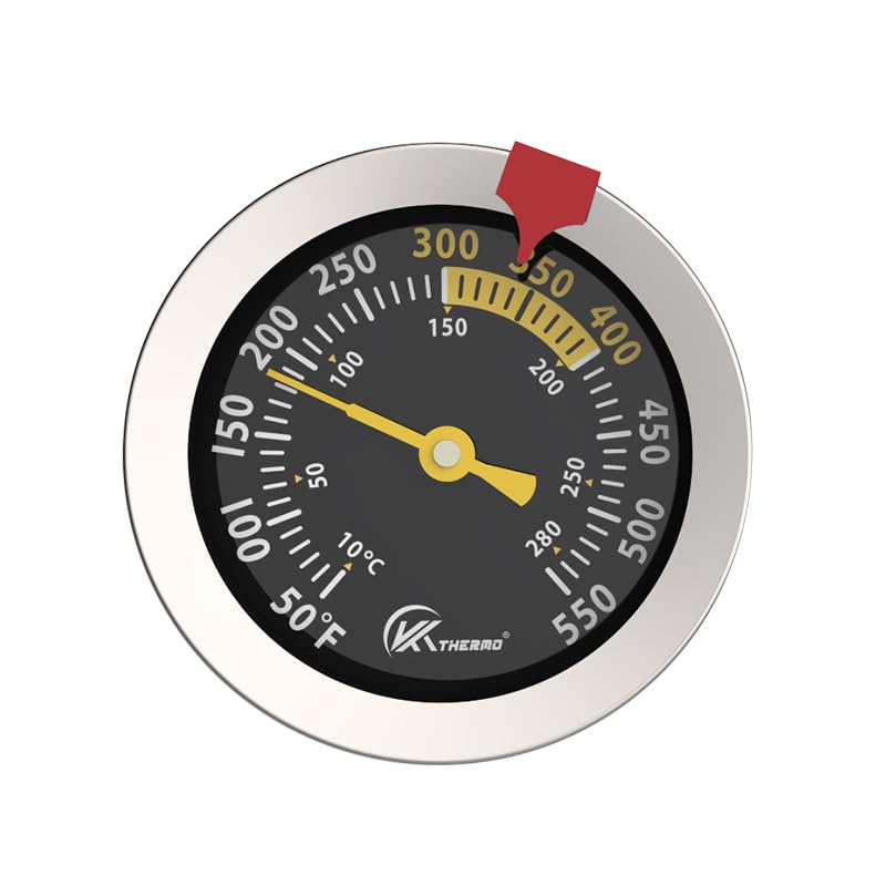 KT THERMO Oil Deep Fry Thermometer Candy Thermometer with 12 inch Stem and Pot Clip,Instant Read Food Meat Thermometer for Smoker Baking Grilling Liquid (Stainless Steel)