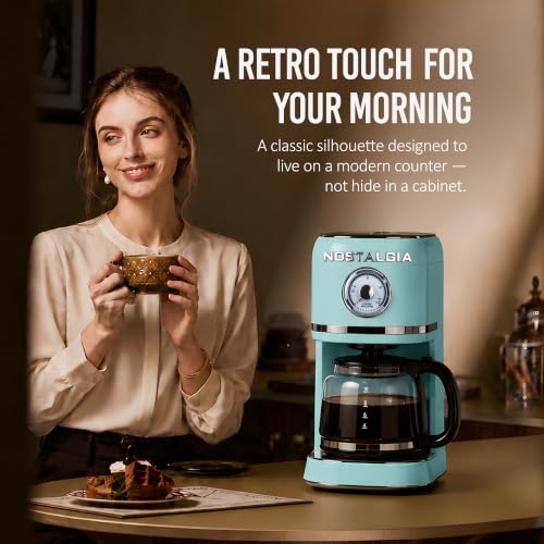 Nostalgia Classic Retro 10 Cup Coffee Maker, Aqua