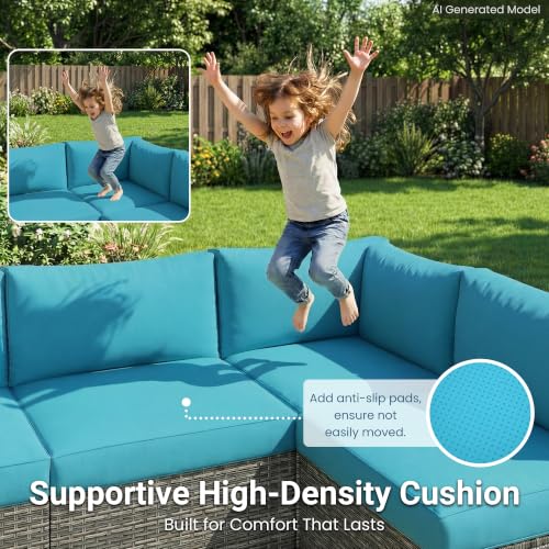 Patio Sectional Furniture Set, Outdoor Sectional Furniture for All-Weather