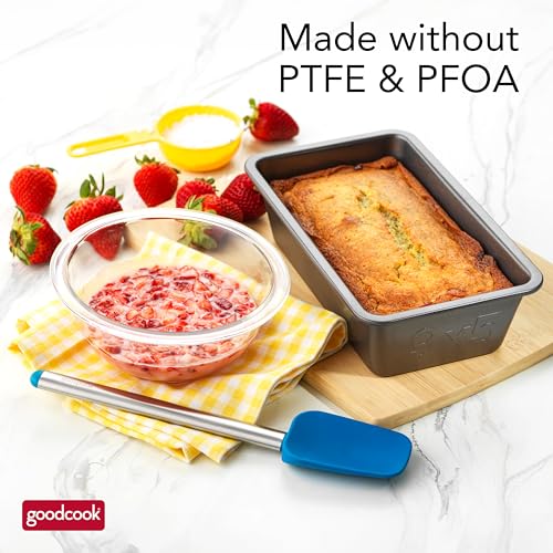 GoodCook PRO Loaf Pan Nonstick Carbon Steel Bakeware with Easy-Clean Non-Stick Coating, Oven & Dishwasher Safe Pan for Breads Pound Cakes Banana Breads & More, 9 x 5-Inch, Gray