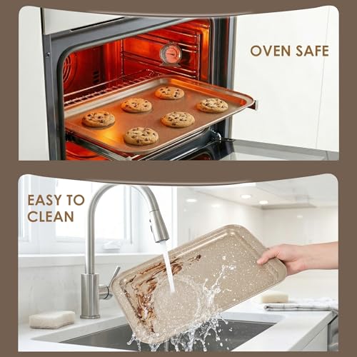 FLAREFX 11 Piece Baking Set | Nonstick & Non Toxic Bakeware Sets Baking Pans Set | Carbon Steel Baking Supplies Include Notebook, Cookie Sheets, Roasting Pan, Muffin Pan, Cake Pan, Pizza Pan, Loaf Pan