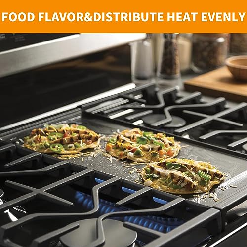 Upgraded WB31X24738 WB31X49806 Griddle Replacement Parts for GE Gas Stove Cast Iron Griddle Plate WB31X24998 General Electric Range StoveTop Cooktop Center Griddle Stove Burner Middle Flat Top Pan