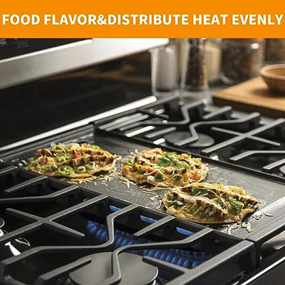 Upgraded WB31X24738 WB31X49806 Griddle Replacement Parts for GE Gas Stove Cast Iron Griddle Plate WB31X24998 General Electric Range StoveTop Cooktop Center Griddle Stove Burner Middle Flat Top Pan