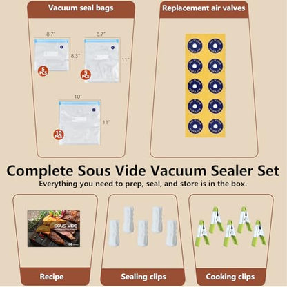 Homtone Sous Vide, 8 Quart Suveed Cooking Machine, 3D Water Circulation