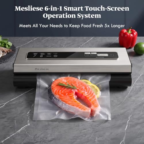 Mesliese 90kPa Vacuum Sealer Machine for food, Dry/Moist Mode for Meal Prep