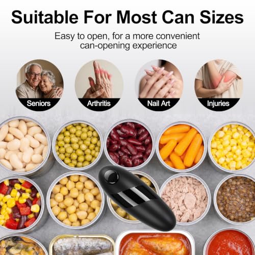 Electric Can Opener Opens Most Cans Effortlessly with Single Button