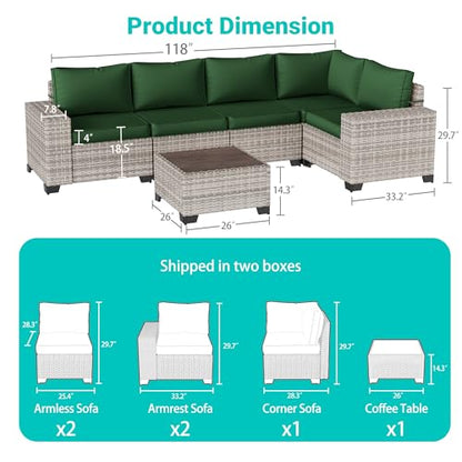 Outdoor Patio Furniture Set PE Wicker Rattan Outdoor Sectional Sofa