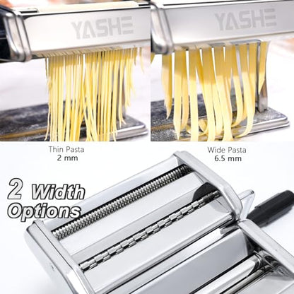 YASHE 3-in-1 Pasta Maker Machine with Adjustable Thickness