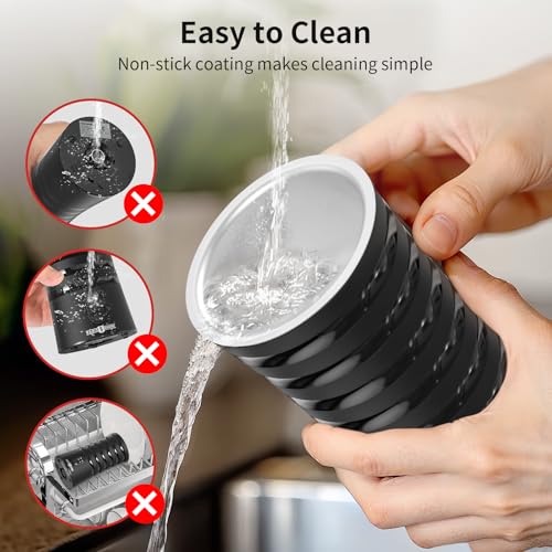 Electric Milk Frother, Paris Rhône 4-in-1 Milk Steamer and Frother, Hot & Cold Foam Milk Warmer with Temperature Control, Auto Shut-Off Frothers for Coffee, Latte,Macchiato, Cappuccino