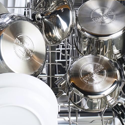 Farberware Classic Series Stainless Steel Stock Pot with Lid, 8-Quart, Silver