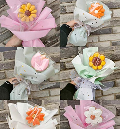 Q-BAKER Spring Summer Flowers Cookie Cutters - Rose, Sunflower, Tulip, Daisy Flower, Butterfly, Stainless Steel Holiday Cookie Cutter Shapes for Baking Gift