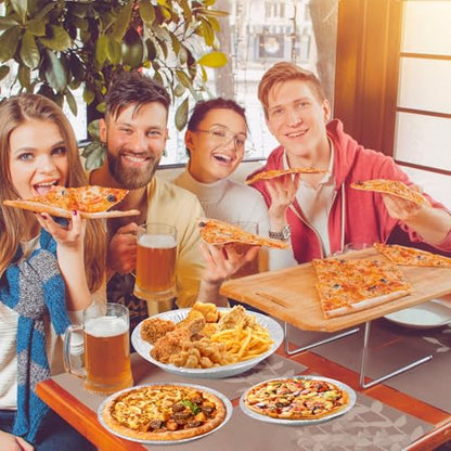 Hiyoo 30 Pack Aluminum Pizza Pans, 7/8/9 Inch Disposable Round Foil Bakeware Trays for Making Pizzas, Focaccia, Giant Size Chocolate Chip Cookie Cake Tin, Serving Trays