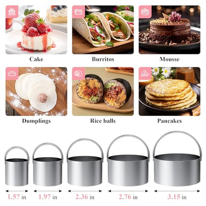 Frapkom Biscuit Cutter Set, Dough Blender, Pastry Cutter, Biscuit Cutter, Dough Cutter,Pastry Cutter Set, Round Sifter,Baking Dough Tools for Cooking Cookies (3 Pcs/Set)