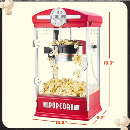 Great Northern Popcorn Big Bambino 4oz Popcorn Machine, Red