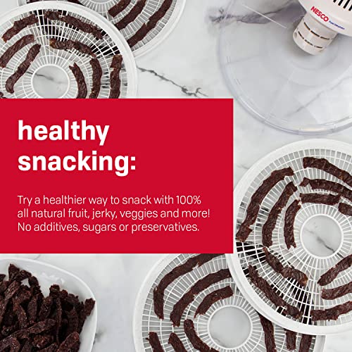 Nesco FD-37A Food Dehydrator for Herbs, Fruit, Beef Jerky, 4 Trays, Speckled White