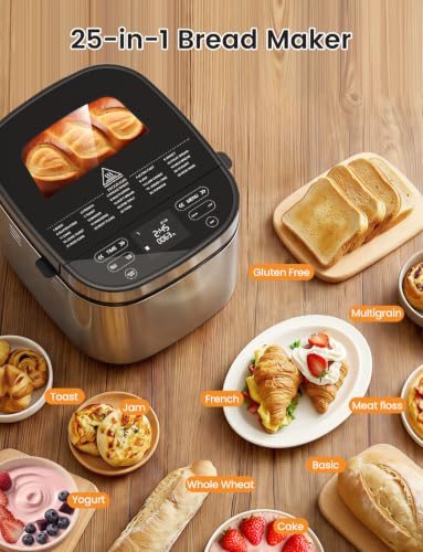 LCKSMAL 2026 Upgraded 2.5LB Bread Maker with Built-in Electronic Scale