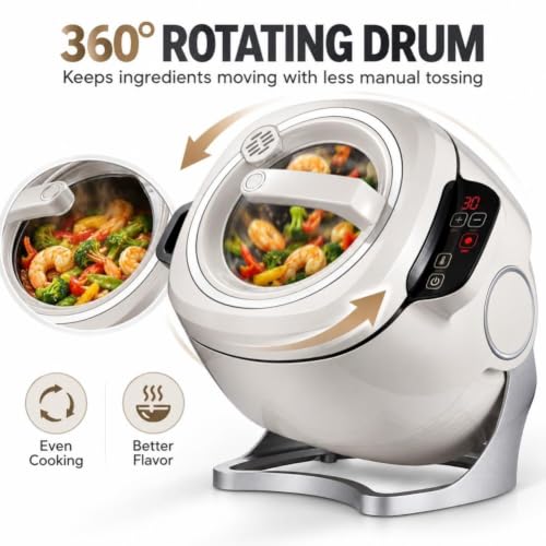 2000W Electric Wok Cooking Robot, 6L Automatic Stir Fry Machine