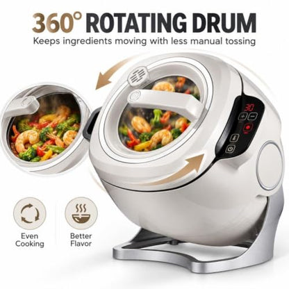 2000W Electric Wok Cooking Robot, 6L Automatic Stir Fry Machine