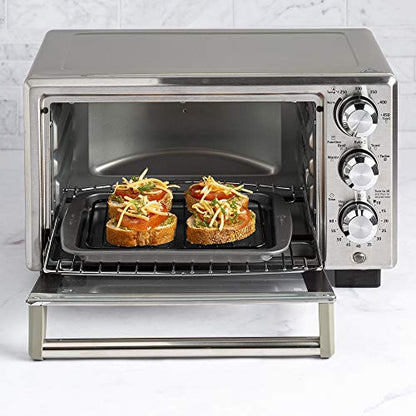 Ecolution Non-Stick Toaster Oven Bakeware Set 4-Piece, Carbon Steel, Easy to Clean and Perfect for Single Servings, Gray