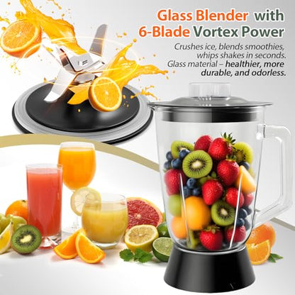 Food Processor and Blender Combo, 88 oz Food Chopper