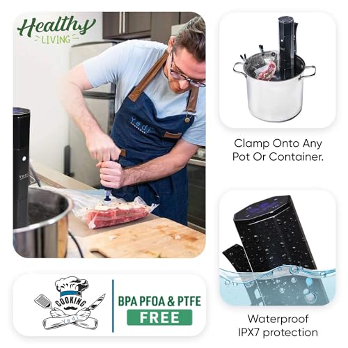 Yedi Infinity Sous Vide Cooker, Powered by Octcision Technology, Deluxe Accessory Kit, Recipes, 1000 Watts