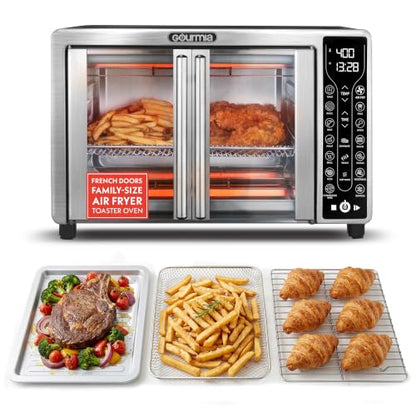 Gourmia Toaster Oven - 6-Slice Capacity, Digital Display, Stainless Steel