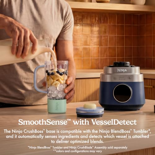 Ninja CrushBOSS Intelligent Blender, 1850PW, XL 72-oz, Onyx, LB201BK