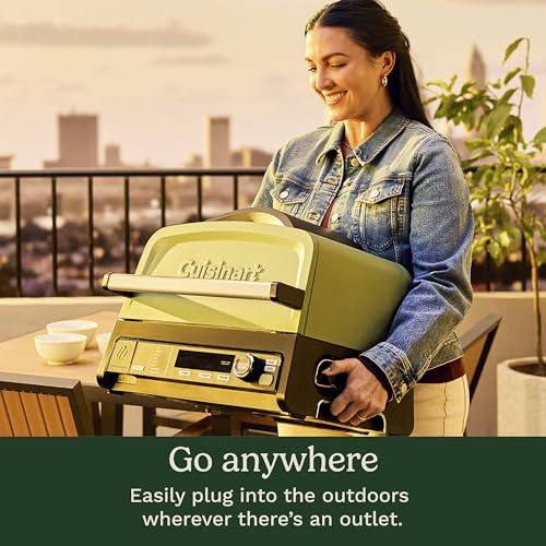 Cuisinart FlavorBoost™ 8-in-1 Outdoor Electric BBQ Grill & Portable Smoker, Air Fryer Grill Combo with Smart Probe, Smoke Drawer, 154 sq. in., Patio & Balcony Grill for Apartments, CEG-1302