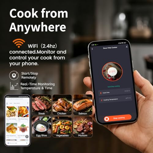 Sous Vide, Sous Vide Cooker, Suvie Cooking Machine With WIFI, 1300W