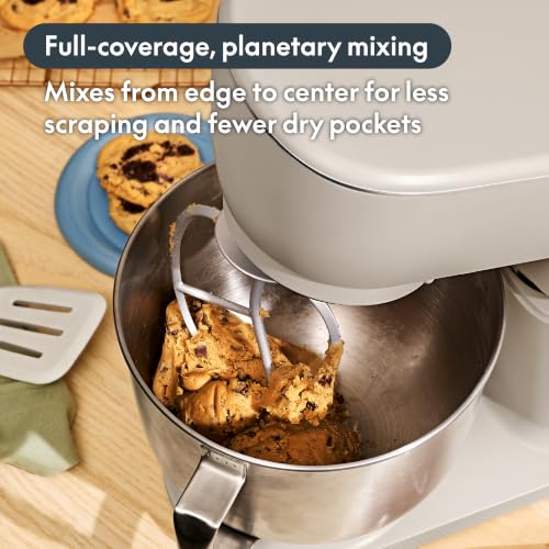 bella STIR 5.3Qt Tilt-Head Stand Mixer, 12-Speed Countertop Mixer, Oatmilk